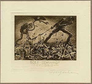 Exlibris für Rolf Schwädt. "Bellum 1914-15-16-17-18".