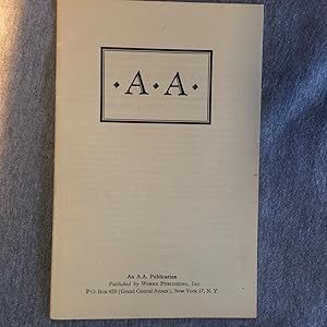 A.A.- Alcoholics Anonymous Foundation Pamphlet