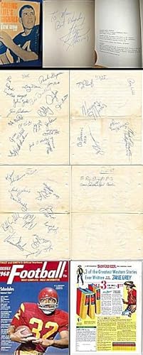 Calling Life's Signals + 42 player & coach signatures 1968 Shriner East West Game + 1968 Street &...