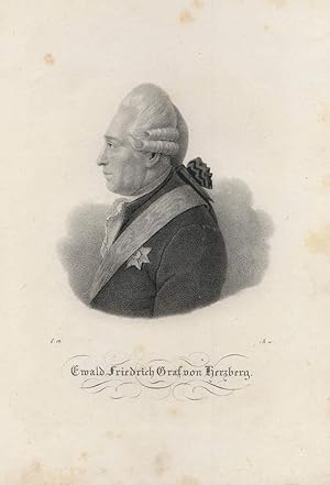 Ewald Fr. Gr. von Herzberg. Lithographie-Porträt.