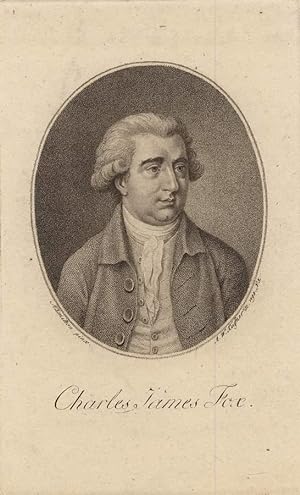 Charles James Fox. Kupferstich-Porträt von Küstner nach Hamilton.