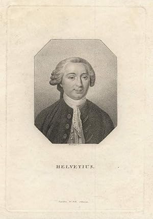 Helvetius. Kupferstich-Porträt von Bollinger.