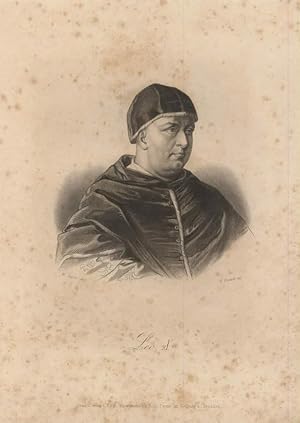 Leo X. Stahlstich-Porträt von French nach Jäger.