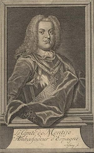 Le Comte de Montijo, Ambassadeur d'Espagne. Kupferstich-Porträt von Sysang.