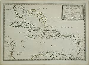 Les isles Antilles & c., entre lesquelles sont les Lucayes, et les Caribes.