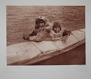 Boys in Kaiak - Nunivak, Plate 690 from The North American Indian. Portfolio XX