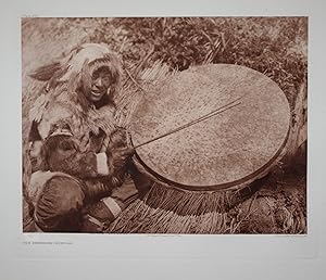 The Drummer - Nunivak, Plate 692 from The North American Indian. Portfolio XX