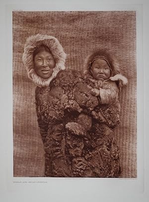 Woman and Child - Nunivak, Plate 694 from The North American Indian. Portfolio XX