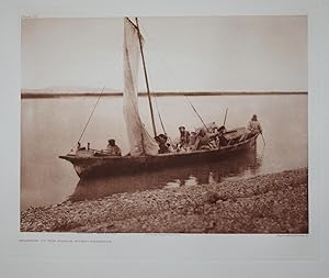 Starting up the Noatak River - Kotzebue, Pl. 712 from The North American Indian. Portfolio XX