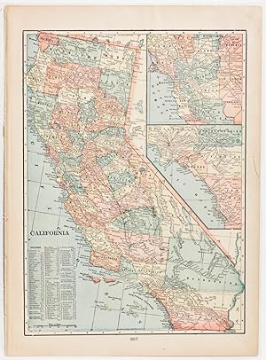 California with inset of Southern California & San Francisco Bay Region (1902)