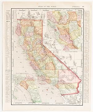 California with insets of Southern & Central Regions (1900)