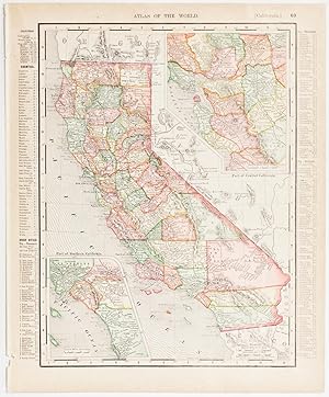 California with insets of Southern & Central Regions (1905)