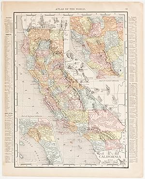 California with insets of Southern & Central Regions (1911)