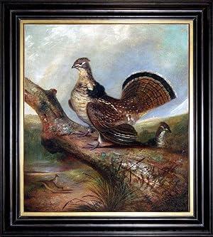 A Ruffed Grouse (oil painting, state bird of Pennsylvania)