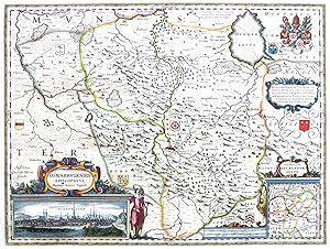 Osnaburgensis Episcopatus. [Map and View of Osnabrück, Germany / Deutschland]