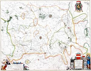 Prima Pars Brabantiaecuius caput Lovanium. [Map of Louvain region of Brabant, Belgium / Belgïe / ...