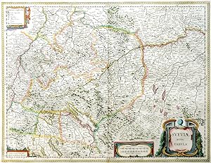 Sueviae Nova Tabula.[Map of Swabia / Schwaben, Baden-Württemberg, Germany / Deutschland].