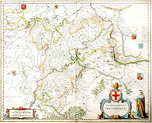 Archiepiscopatus Trevirensis. [Map of the Electorate of Trier / Trier-Coblenz, Germany / Trier-Ko...
