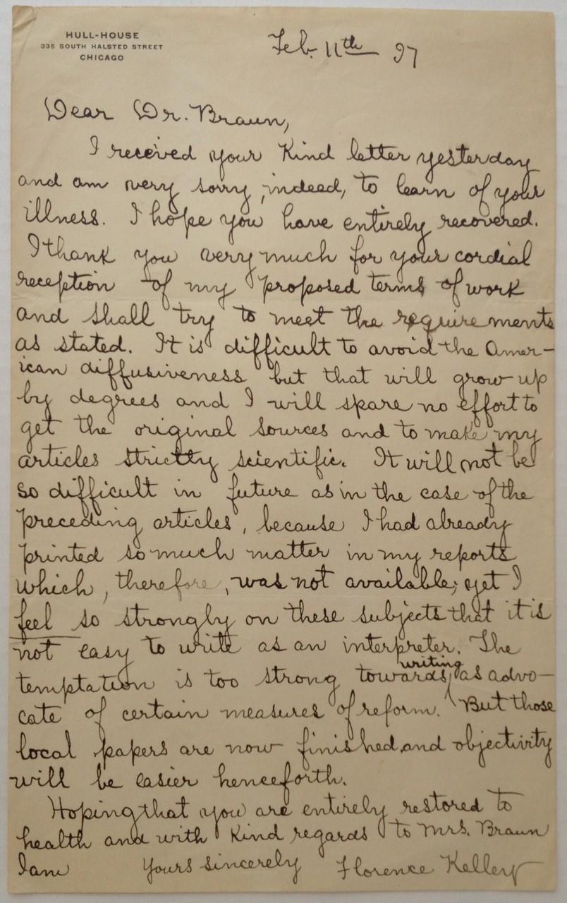 Florence kelley essay