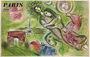 [Lithographic Poster]: Paris L'Opera le Plafond de Chagall (Romeo and Juliet)