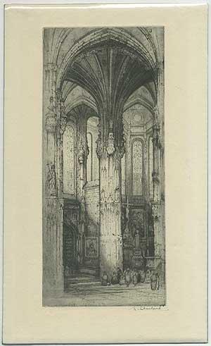 [Original Etching]: Caen (The Church of St. Pierre)