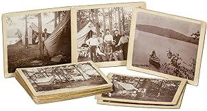 [Photographs]: Sixteen Images of a Fishing Camp. Circa 1905