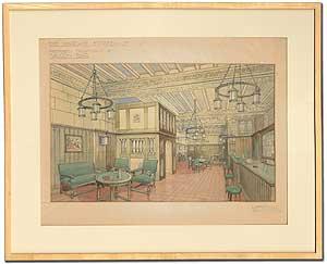 [Design drawing]: Proposed Treatment of Saloon Bar. The Margate Estates Ltd.