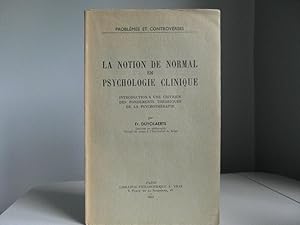 La notion de normal en psychologie clinique