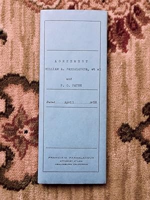 1956 BODEGA BAY - TIMBER LEASE AGREEMENT Original Signed Detailed Document