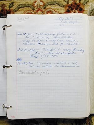 1966 A HORSE BREEDER'S BINDER w/150-200 Handwritten & Official Sheets w/ information on MARES BRED