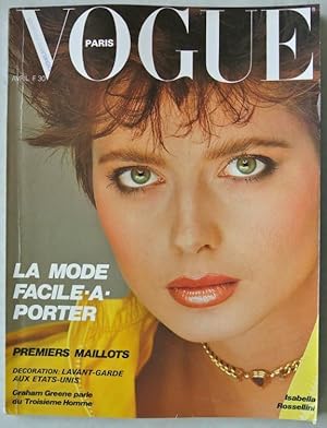 VOGUE, Paris, AVRIL 1982. Isabella Rossellini.