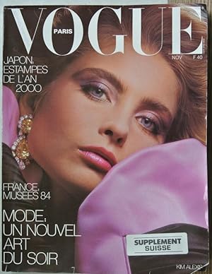 VOGUE, Paris, Novembre 1984. Japon: Estampes de l an 2000. France: Musees 84. Mode: Un Nouvel Art...