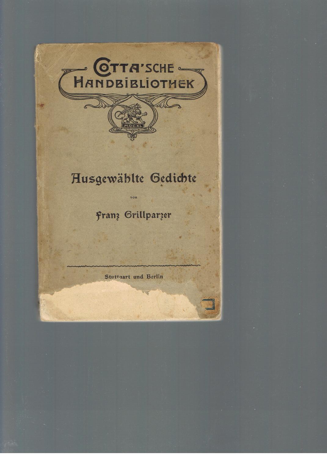 Franz Grillparzer gedichte Franz Grillparzer gedichte