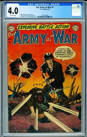 Our Army At War #1 CGC 4.0 First issue-rare-War comic 2126176003