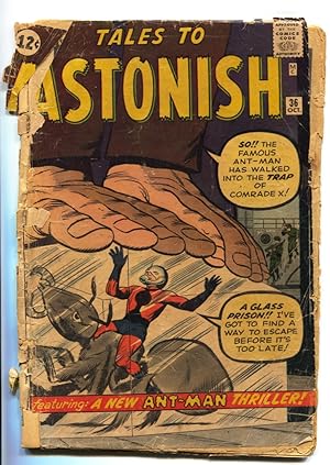 Tales To Astonish #36 1962-marvel comic book-antman-incomplete