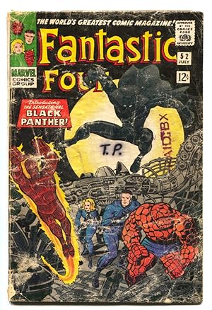FANTASTIC FOUR #52 comic book 1st appearance Black Panther Marvel 1966
