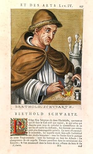  BERTHOLD SCHWARTZ . Head and shoulder portrait of Berthold Schwarz. From