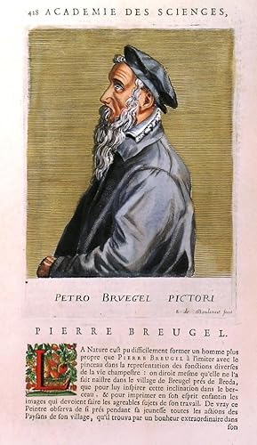  PIERRE BREUGEL . Head and shoulder portrait of Breughel. From