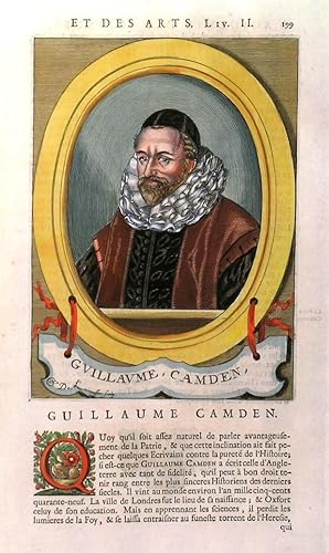  GUILLAUME CAMDEN . Head and shoulder portrait of William Camden. From