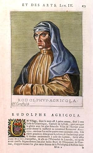  RUDOLPHE AGRICOLA . Head and shoulder portrait. Rodolphus Agricola was a pre-Erasmian humanist o...