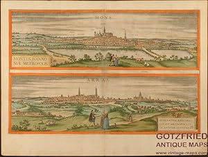Mons. - Montes, Hannoniae Metropolis. / Arras. - Atrebatum, Episcopalis et Metropolitica Artesiae...
