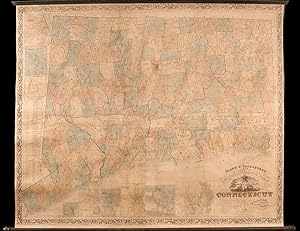 Clark & Tackaburys New Topographical Map of the State of Connecticut. Compiled from New and Accur...