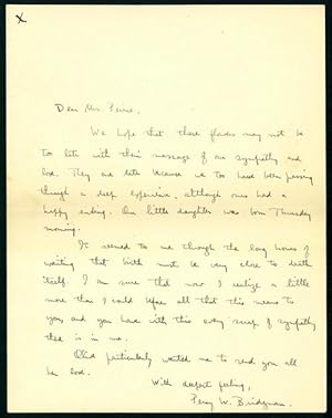 2 autograph letters signed to Mrs. Benjamin Osgood Peirce