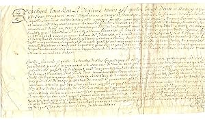 Télécharger MANUSCRIT ( En PARCHEMIN ) du 10 Mars 1682 : ACQUEST pour Barthélémy MESNY , SCULPTEUR à NANCY ( LORRAINE et BARROIS ) . Un vélin de 35 x 16 cm . Gratuit
