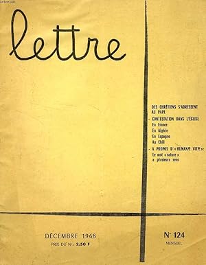 Télécharger LETTRE, N° 124, DEC. 1968 Gratuit