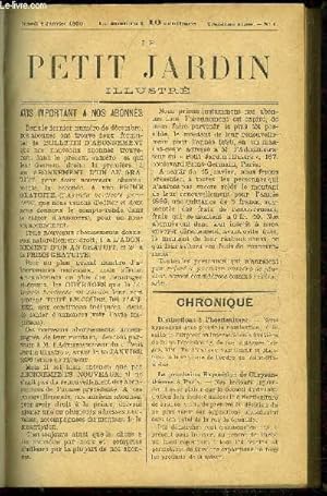 Télécharger LE PETIT JARDIN ILLUSTRE N° 113 - Chronique - La romaine, A. Gourlot ; L'appartement considérations générales, J. Fossey ; Culture forcée de la vigne, Em. Fos ; Le cocotier aux colonies et dans les serres, Interim ; Phytolacca decandra luteola, L. Cappe ; Gratuit