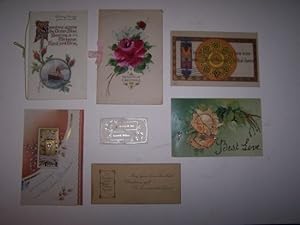 A lot of Seven Cards including: (1) HEARTIEST GREETINGS [ NEW YEAR'S CARD ]; (2) SPEEDING ACROSS ...
