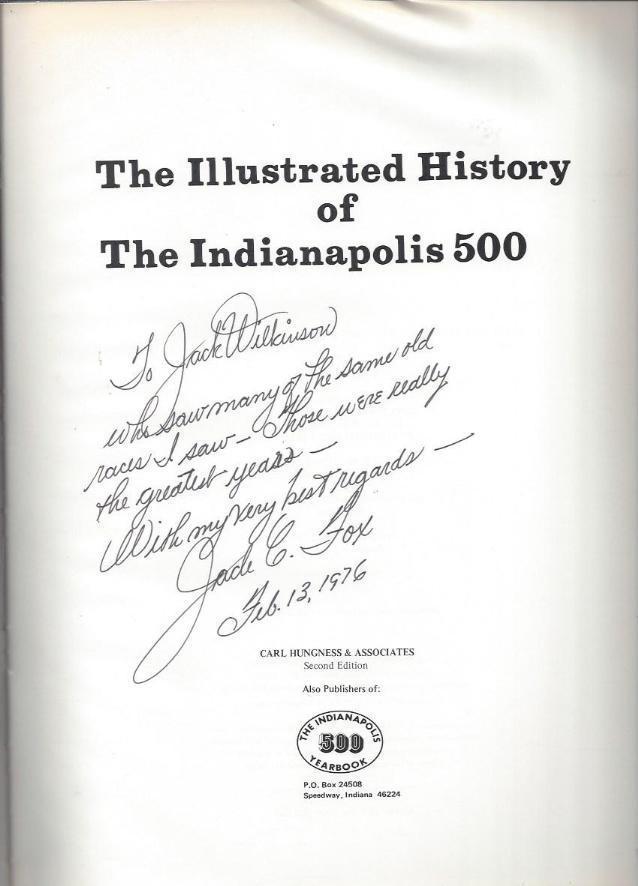 Image for *SIGNED* The Illustrated History of the Indianapolis 500