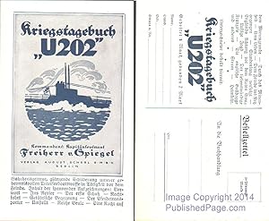 Vintage Postcard - German U-Boat "Kriegstagebuch U202"