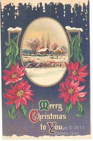Vintage Postcard - Merry Christmas to You